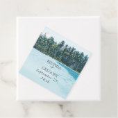 Tropische Waterverf Palmen & Strandbruiloft Bedankjes Labels (In situ)