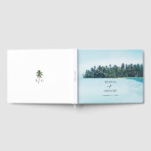Tropische Waterverf Palmen & Strandbruiloft Gastenboek (Volledig)