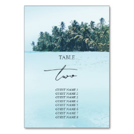 Tropische Waterverf Palmen & Strandbruiloft Kaart