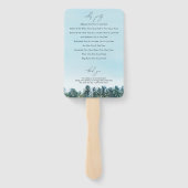 Tropische Waterverf Palms Beach Wedding Programma Handwaaier (Achterkant)