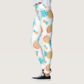 Tropische Waterverf Pananasseiroop Leggings (Links)