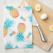 Tropische Waterverf Pananasseiroop Theedoek (Quarter Fold)