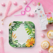 Tropische waterverf papieren bordje (Feest)