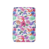 Tropische Waterverf Patroon Badmat (Voorkant Verticaal)