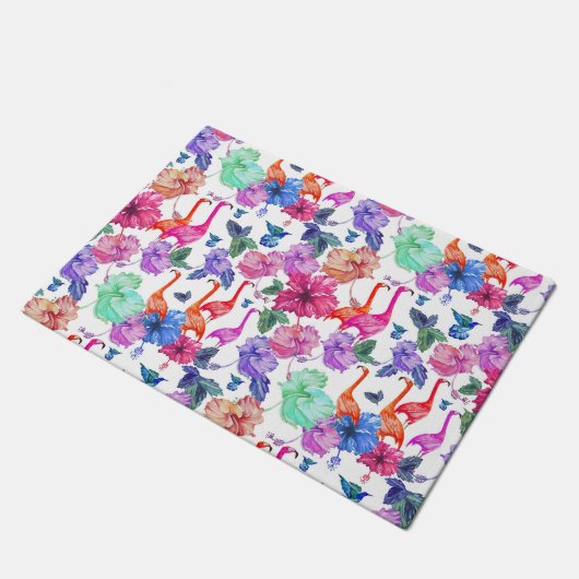 Tropische Waterverf Patroon Deurmat (Schuin)