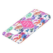 Tropische Waterverf Patroon | Monogram Case-Mate Samsung Galaxy Hoesje (Onderkant)