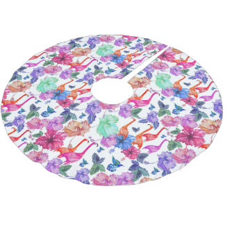 Tropische Waterverf Patroon | Monogram Kerstboom Rok