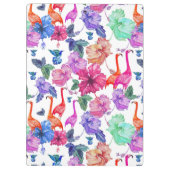 Tropische Waterverf Patroon | Monogram Klembord (Achterkant)