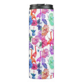 Tropische Waterverf Patroon | Monogram Thermosbeker (Achterkant)