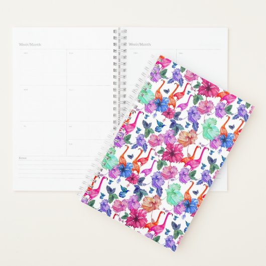Tropische Waterverf Patroon Planner (Display)