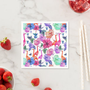 Tropische Waterverf Patroon Servet