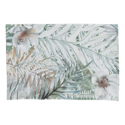Tropische Waterverf Pillow Hoesje Kussensloop (Voorkant)