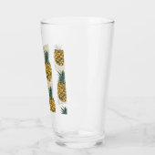 Tropische Waterverf Pineappel Naadloos patroon Glas (Links)