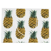 Tropische Waterverf Pineappel Naadloos patroon Groot Cadeauzakje (Achterkant)