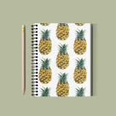Tropische Waterverf Pineappel Naadloos patroon Notitieboek