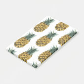 Tropische Waterverf Pineappel Naadloos patroon Post-it® Notes (Schuin)