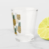 Tropische Waterverf Pineappel Naadloos patroon Shot Glas (Rechts)