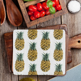Tropische Waterverf Pineappel Naadloos patroon Snijplank