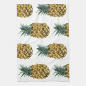 Tropische Waterverf Pineappel Naadloos patroon Theedoek (Verticaal)