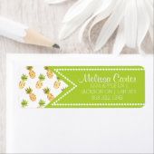 Tropische Waterverf Pineappelpatroon Etiket (Insitu)