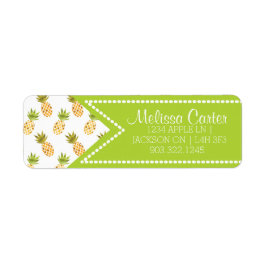 Tropische Waterverf Pineappelpatroon Etiket