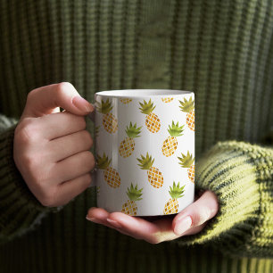 Tropische Waterverf Pineappelpatroon Koffiemok