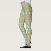 Tropische Waterverf Pineappelpatroon Leggings (Links)