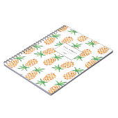Tropische Waterverf Pineappelpatroon Notitieboek (Linkerzijde)