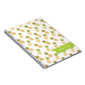 Tropische Waterverf Pineappelpatroon Notitieboek (Rechterzijde)