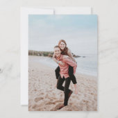 Tropische Waterverf Pineapple  Foto bruiloft Kaart (Achterkant)