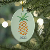 Tropische Waterverf Pineapple Green Keepomwille Ja Keramisch Ornament