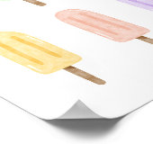 Tropische Waterverf Popsicle Collage Kunstprint Poster (Hoek)