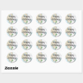 Tropische Waterverf Prettige feestdagen Ronde Sticker (Vel)