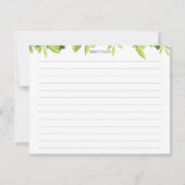 Tropische Waterverf Recipe Kaart (Achterkant)