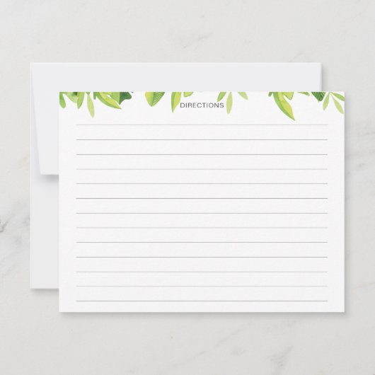 Tropische Waterverf Recipe Kaart (Achterkant)