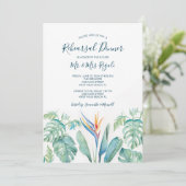 Tropische Waterverf repetitie diner uitnodiging (Staand voorkant)