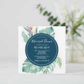 Tropische Waterverf repetitie diner uitnodiging (Staand voorkant)