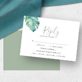 Tropische Waterverf Reply RSVP-kaarten RSVP Kaartje