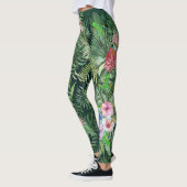 Tropische Waterverf rode ooggroene kikker Leggings (Links)