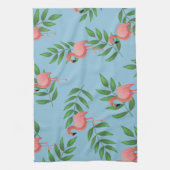 Tropische Waterverf Roze Flamingo Theedoek (Verticaal)