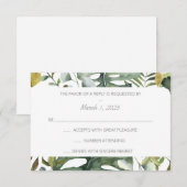 Tropische Waterverf RSVP (Voorkant / Achterkant)