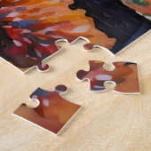 tropische waterverf scène puzzel (Zijkant)