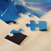 tropische waterverf scène puzzel (Zijkant)