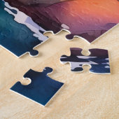 tropische waterverf scène puzzel (Zijkant)