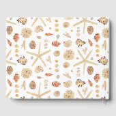 Tropische Waterverf Seashells Weddenschap Gastenboek (Achterkant)