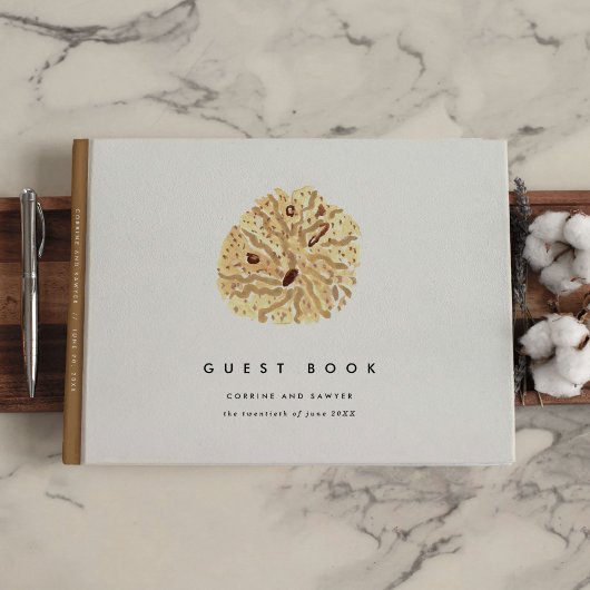 Tropische Waterverf Seashells Weddenschap Gastenboek