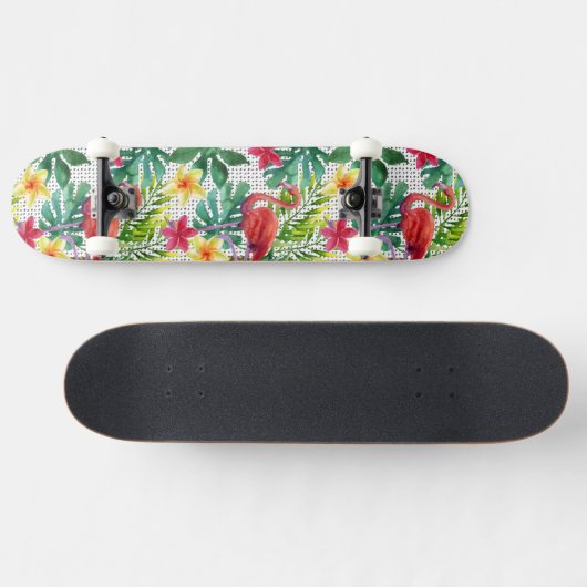 Tropische Waterverf Skateboard (Horizontaal)