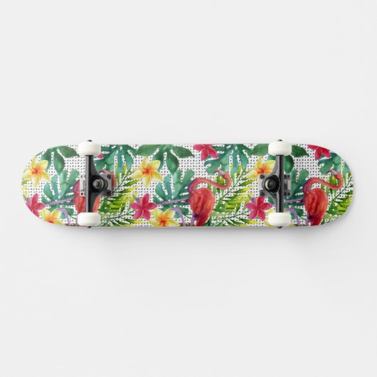 Tropische Waterverf Skateboard (Horizontaal)