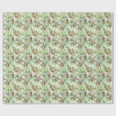 Tropische Waterverf Slotpatroon Cadeaupapier (Vlak)