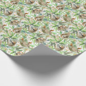 Tropische Waterverf Slotpatroon Cadeaupapier (Hoek)